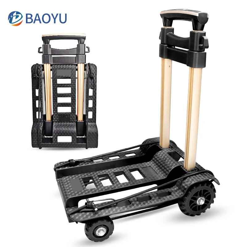 OEM ODM foldable trolley save space  garden trailer luggage dolly hand trolley cart