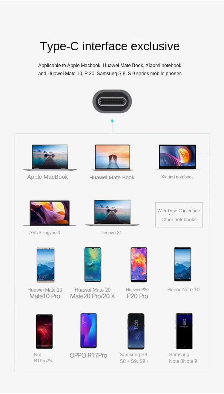 4 в 1 Алюминиевый сплав Тип C на USB 3 0 многопортовый адаптер док-станция для планшета Macbook телефон-в