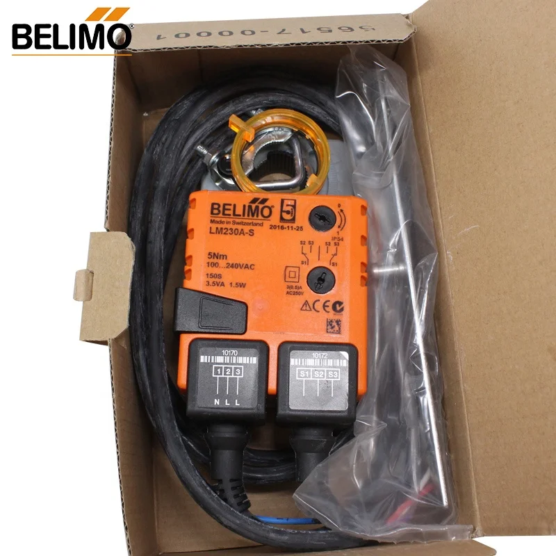 Rotary Actuator LM230A-S  Swiss origin In stock For HVAC & vent IP54 5Nm AV100-240V High qual High perf CE Manual override