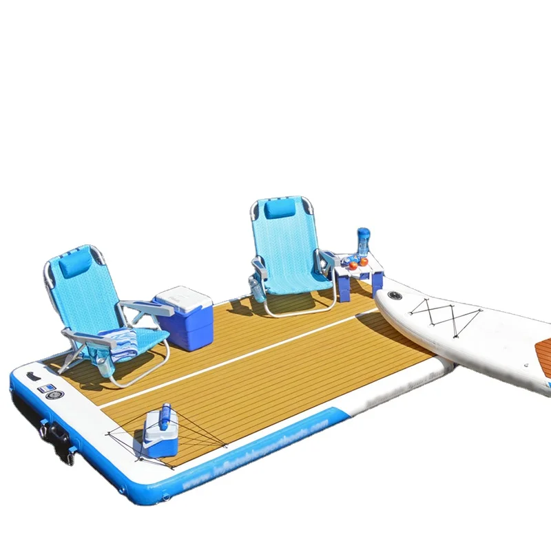 Portable Inflatable Island Dock For Sup Kayak Kaboat Canoe Swim Snorkel Fishing For Sale