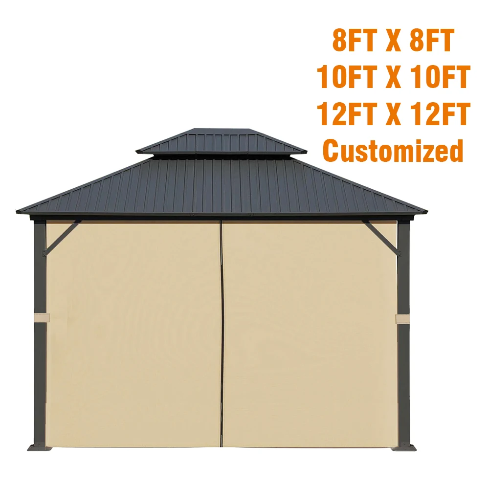 Curtains 3x3 Waterproof Sun protection Canopy Pergola Tent Portable Gazebo Curtains Shade