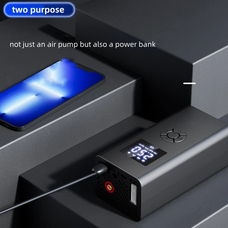 New Design Portable 22mm cylinder ABS Wireless DC 12V Digital Display Car Air Compressor Pump Automatic Tire Inflator