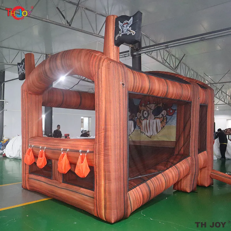 Exciting Pirate Ship Inflatable Shooting Game with Free Air Shipping Fun for Adults and Kids at Carnival Parties
