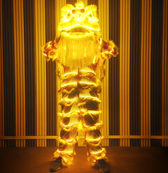 Chinese Personal Lion Dance Led Lion Dance Costume For Children Lion Dance Party Carnival For New Store Open