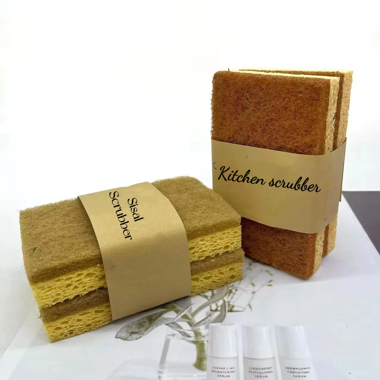 Чистящие губки из кокосовой целлюлозы Sisal скраб для мытья посуды и