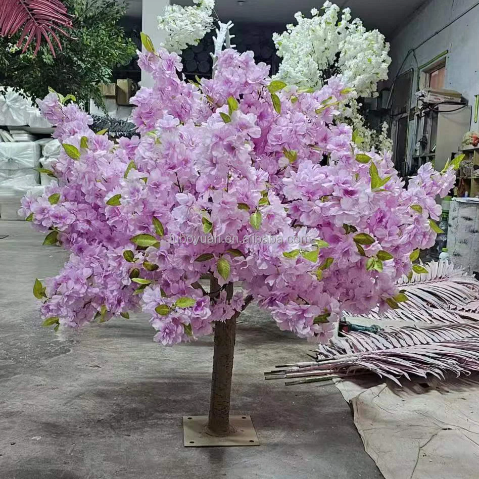 ST Small cherry tree tabletop sakura tree plant restaurant decor pink blooming cherry blossom tree centerpiece for wedding table