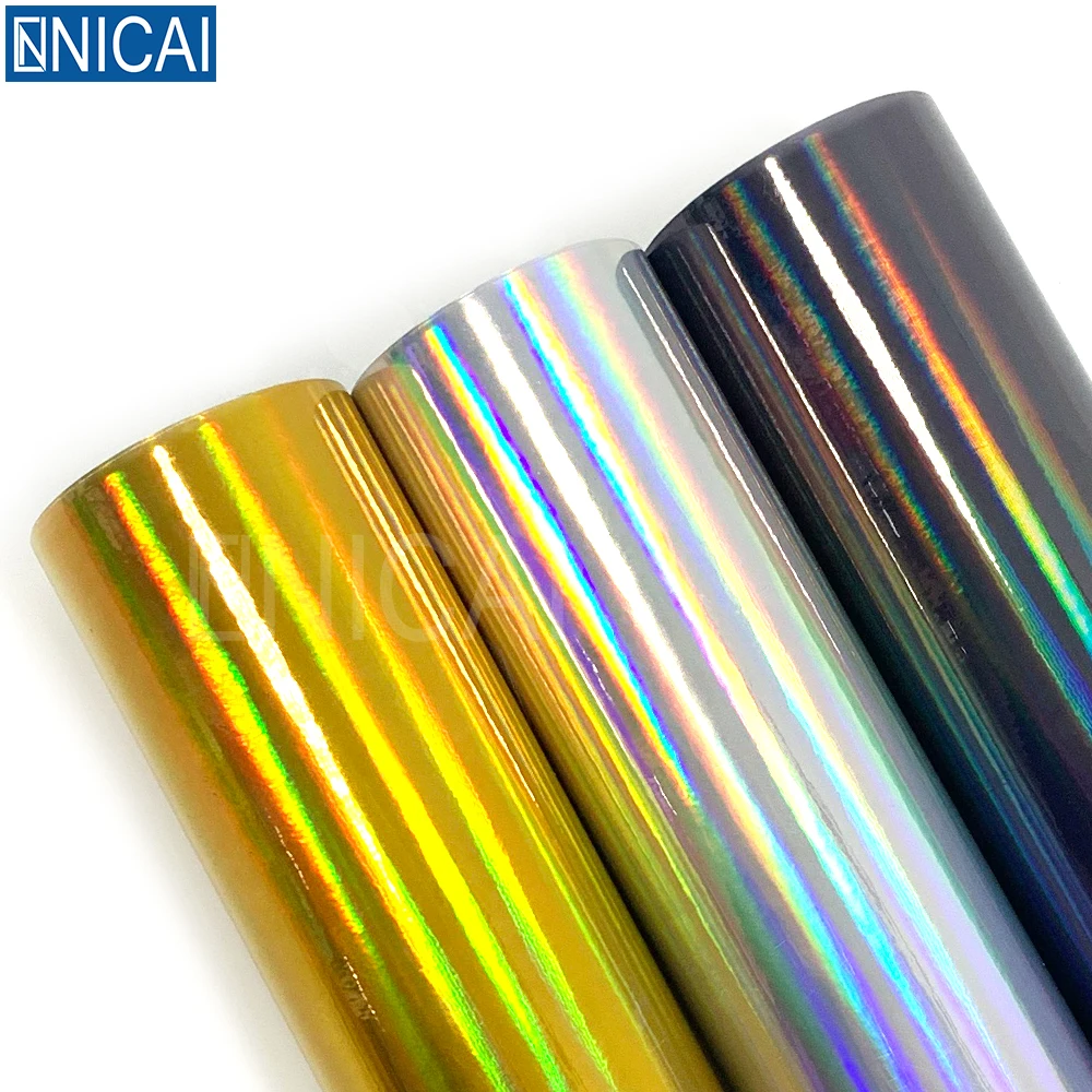 NICAI Car Vinyl Wrap Wholesale Laser Holographic Film Gold A100 Removable Adhesive Vinyl Car Film Stickers