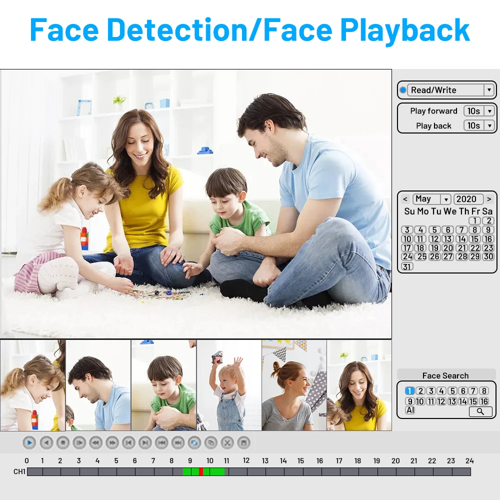 cctv high quality camera system 4K 8MP Full HD Resolution 4CH POE NVR 4 IR Dome Cameras Intelligent Human detection Alarm XMeye