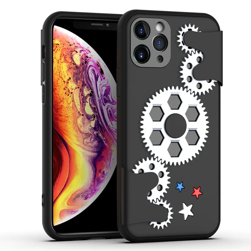 
2020 Metal Mechanical Gears PC Mobile Phone Case Reduce Pressure Phone Cover For IPhone 12 Pro Max 