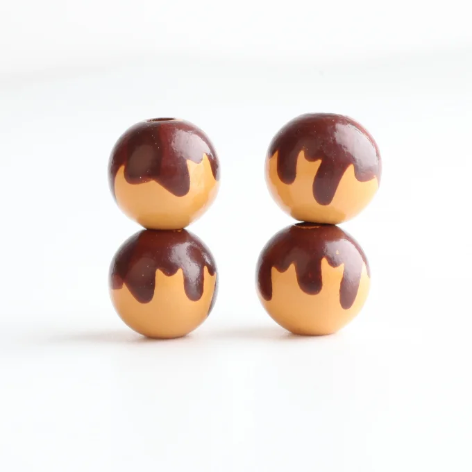 16mm Macaron colored wood beads hemp rope flow Hemato beads products DIY accessories