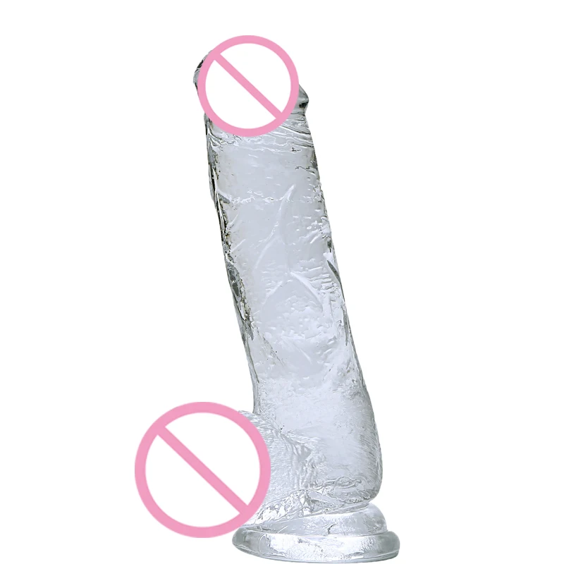 Amazon wish hot sale adult female masturbation natural artificial penis crystal dildo-sex-toys for women