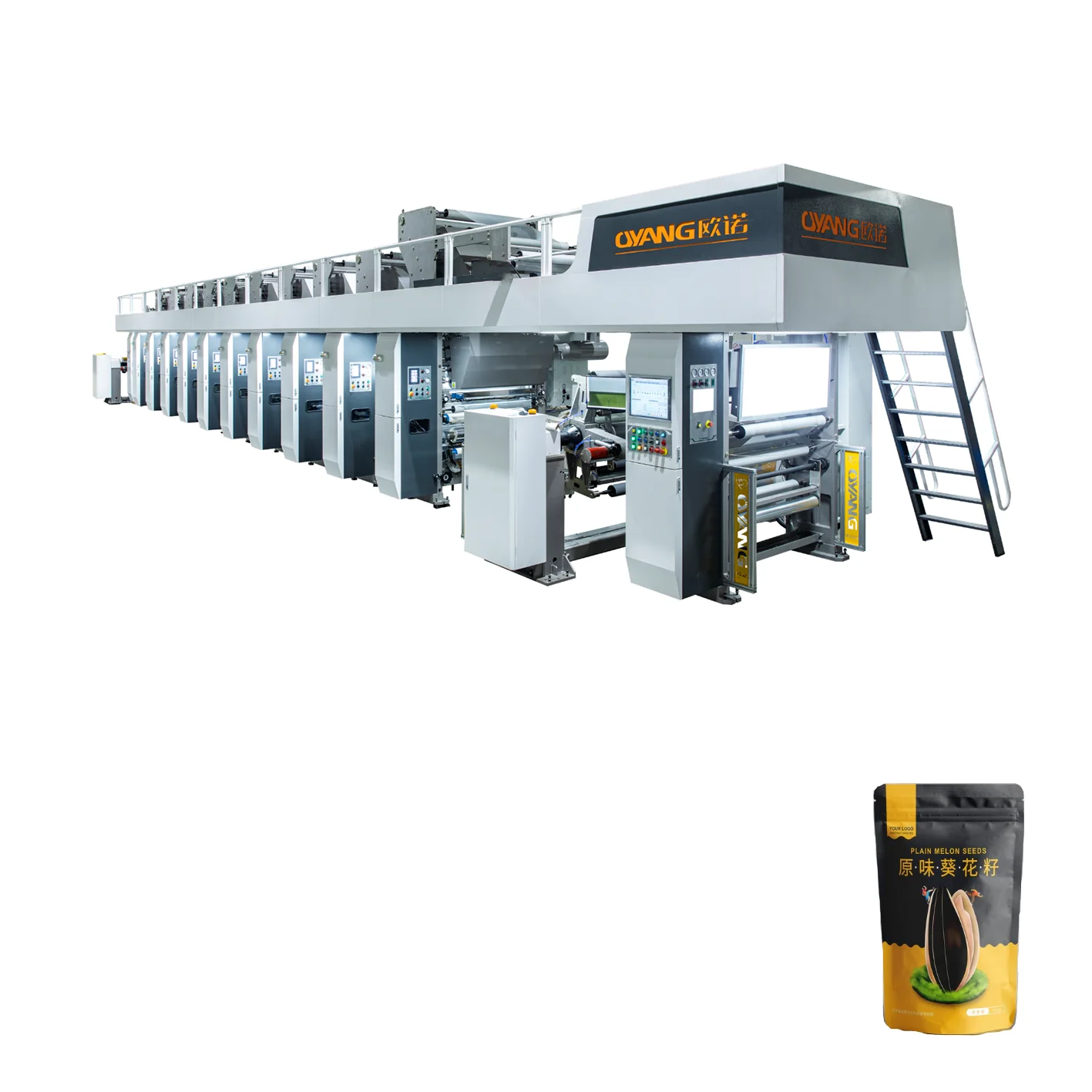 Computer automatic color registration customization unit type electronic shaft rotogravure printing machine