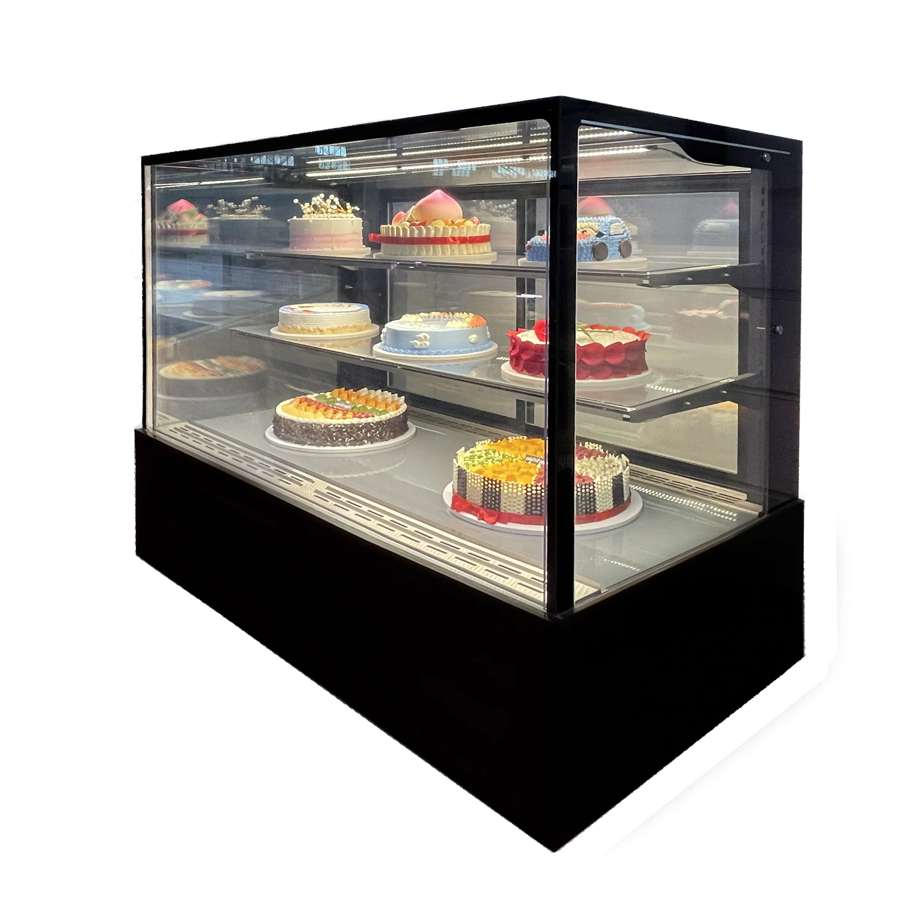 Curved showcase freezer bakery equipment display fridge blast freezer refrigeration equipment cake refrigerator showcase