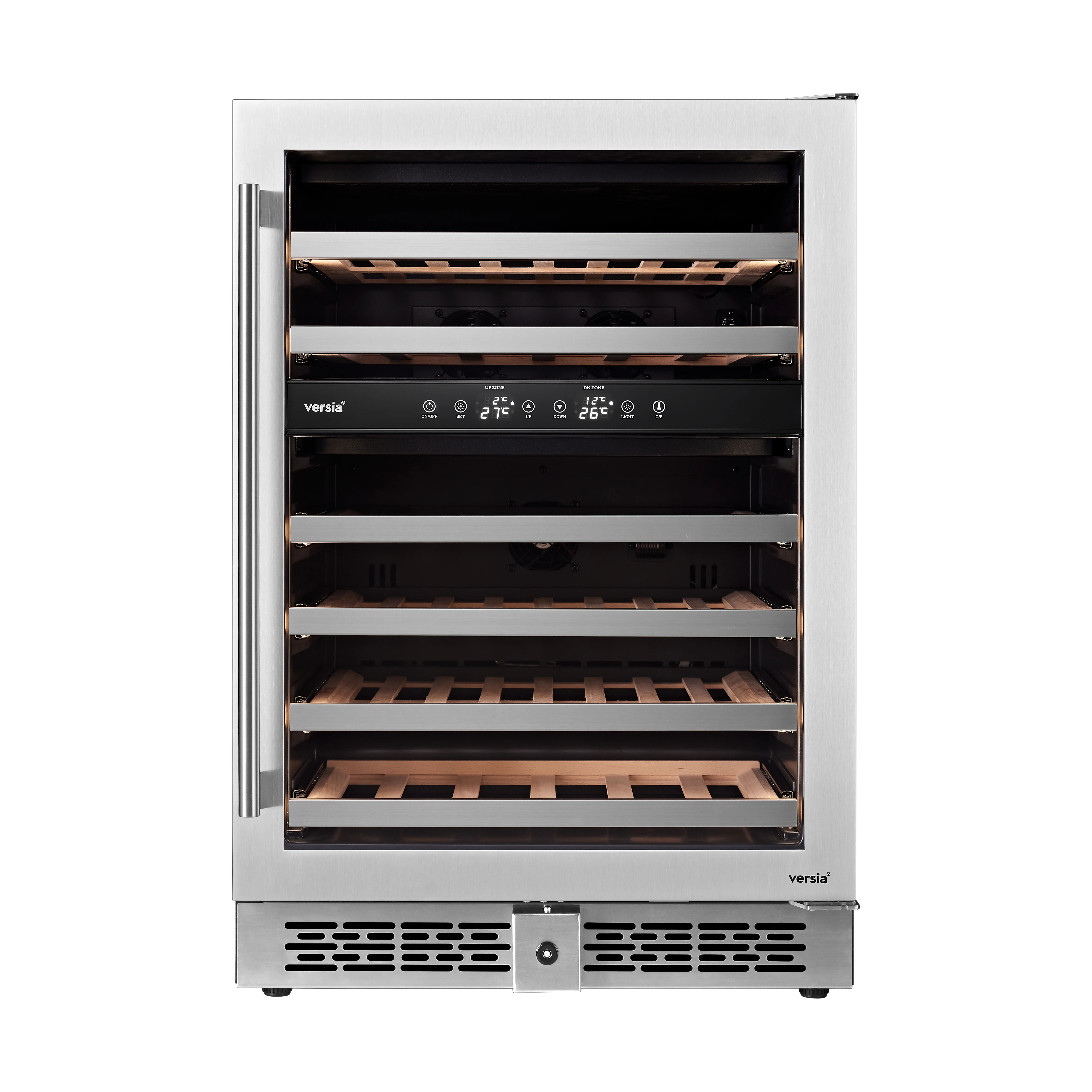 NUELEAD Stainless Steel Wine Dispenser Home Dual Zone Build In Wine Cooler Watta Of Under Counter Refrigerator