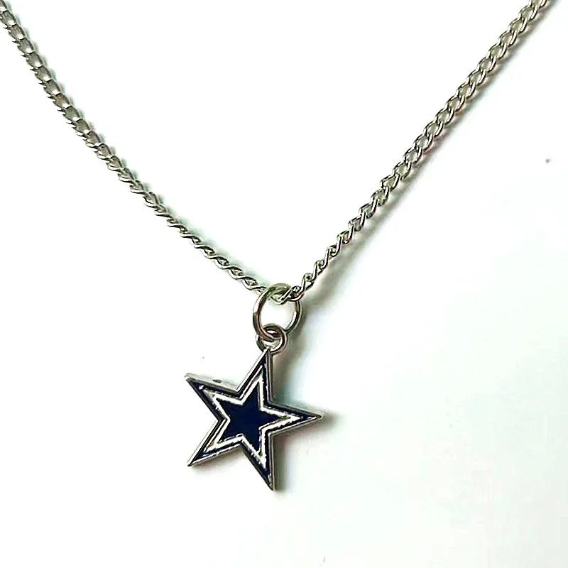 Custom design us Football team logo drop oil pendant charms nfl team necklaces chain