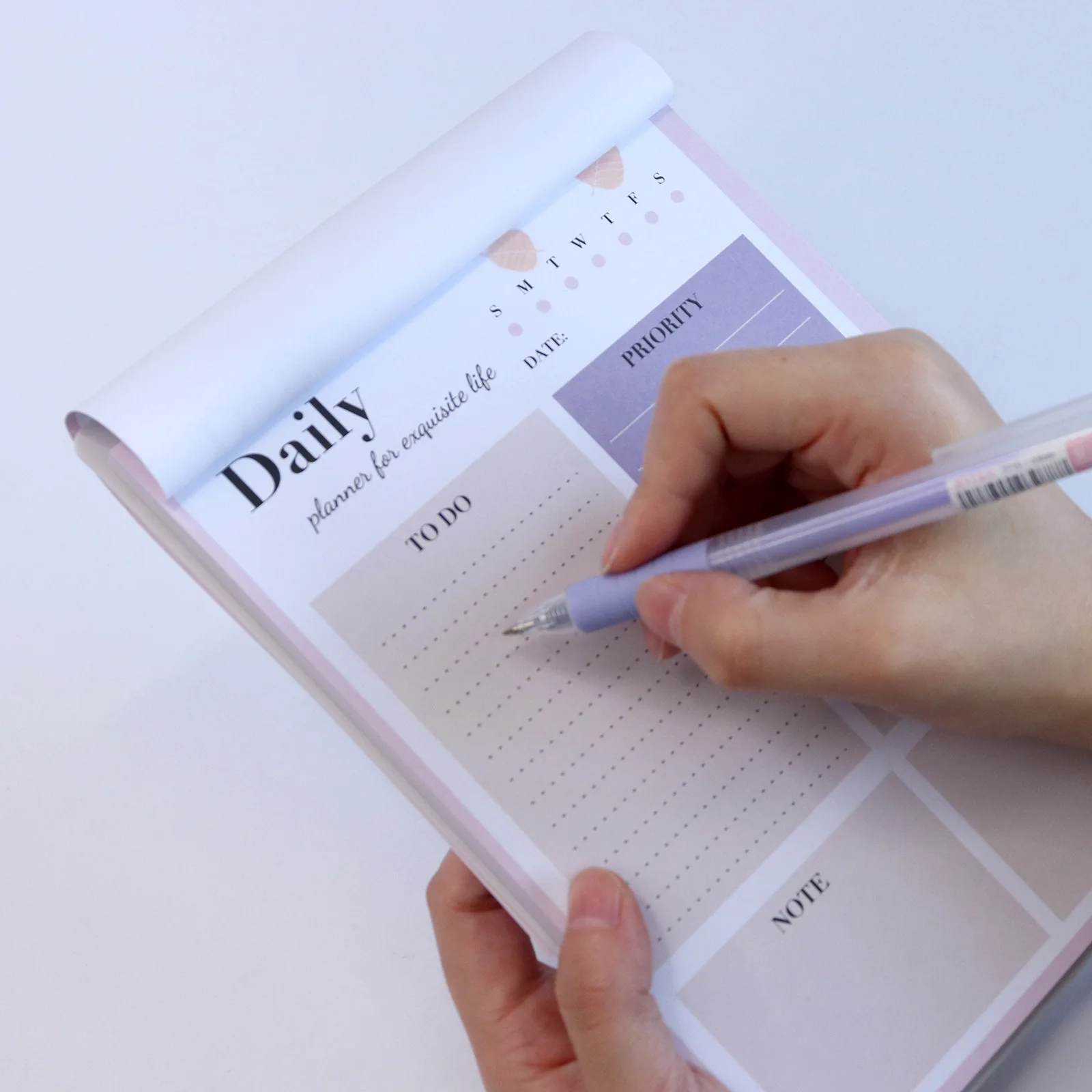 Hot Selling Wholesale To-do List Daily Weekly Planner Rip off Undated Journal Pad Print Notes Memo Pad