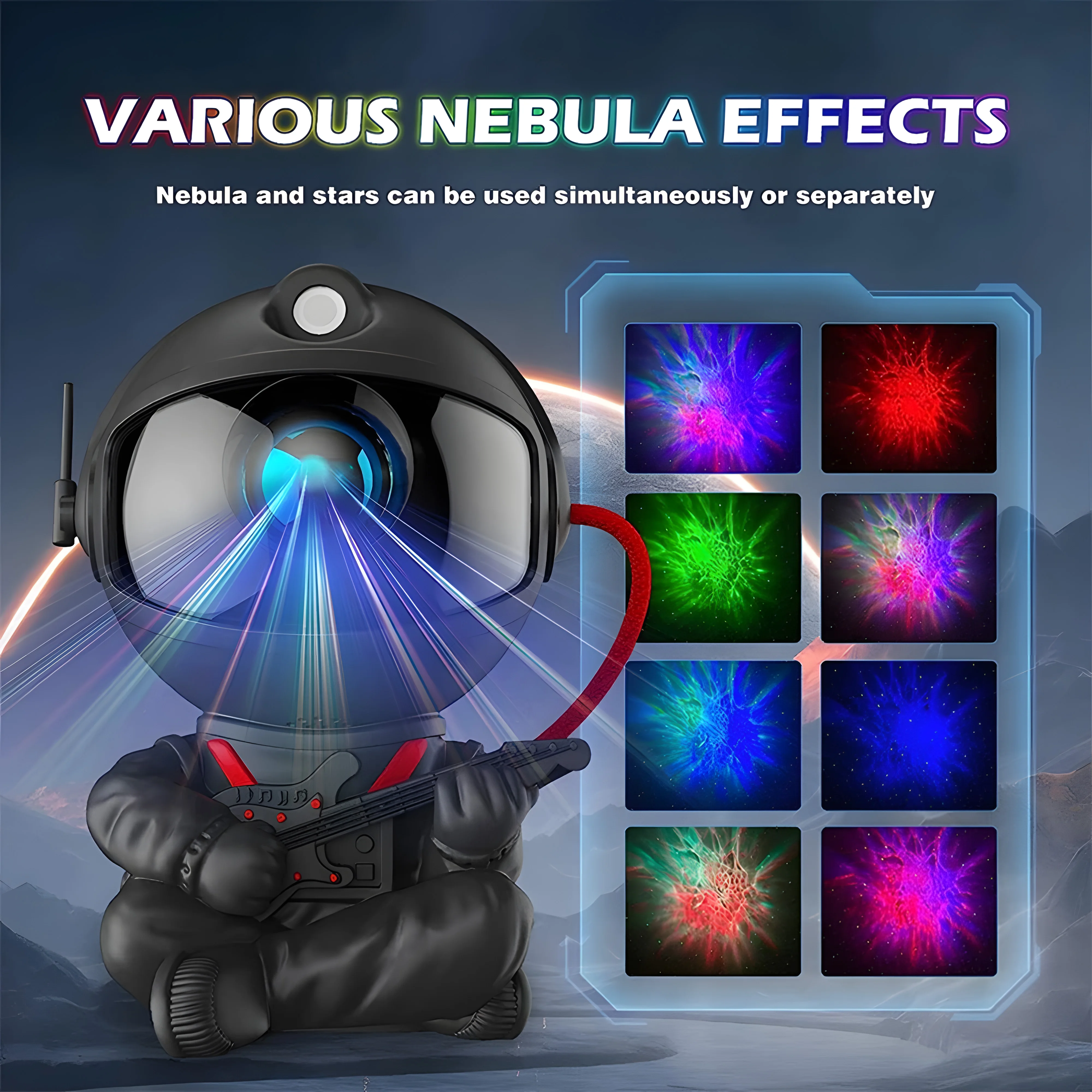 Astronaut Projector Lamp Spaceman Star Projector light constellations lamp Light battery operated baby Night light