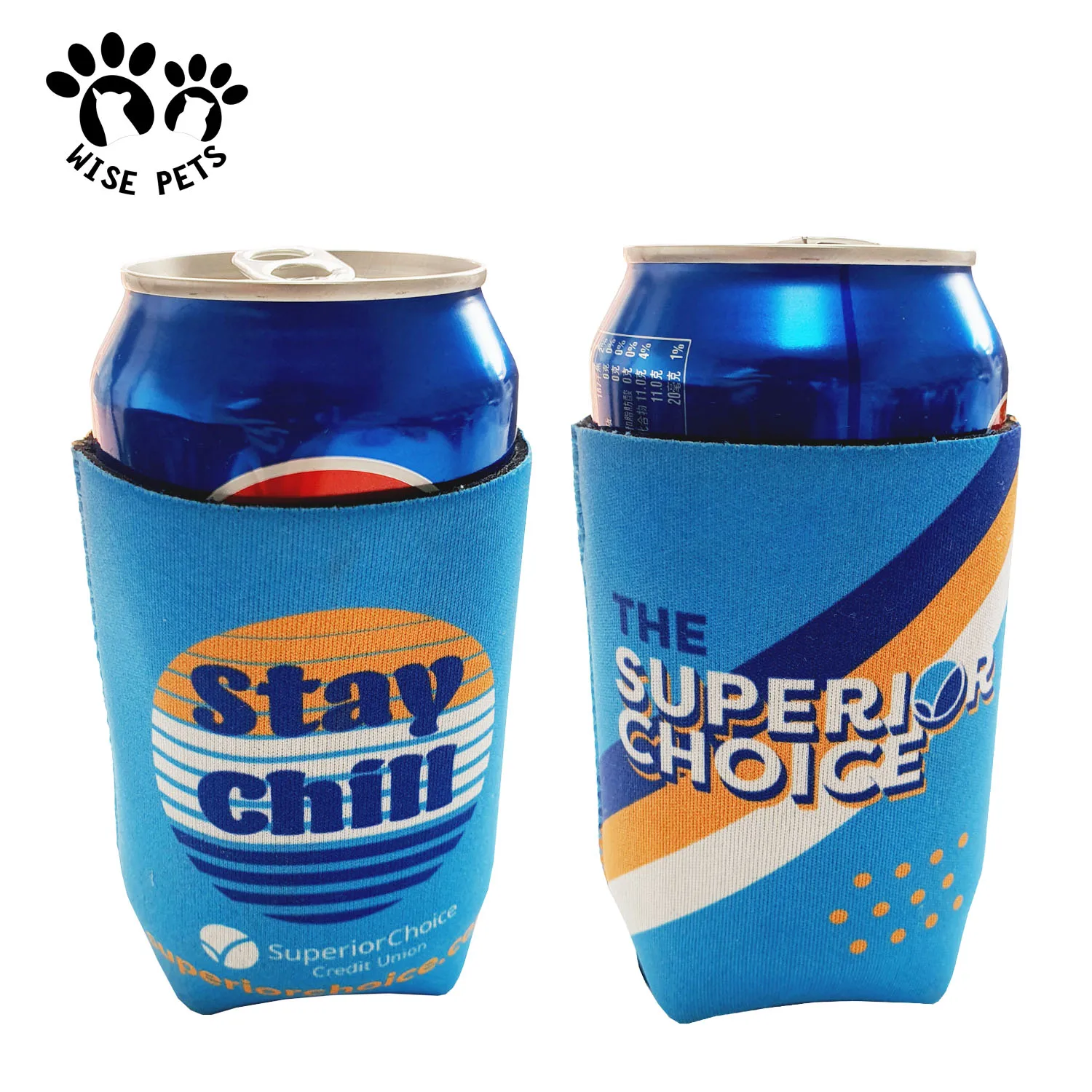 Customized Drink Sprite Can Sleeves Cooler Stubby Holder Waterproof Neoprene Insulated Water Bottle Sleeve For Wedding Party