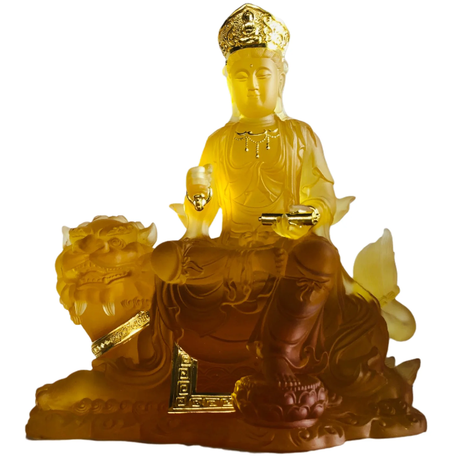 
 Традиционная статуя Будды Liuli Manjushri, буддийская церемония, украшения фэн-шуй, Будда, декоративная мудрость дзен  