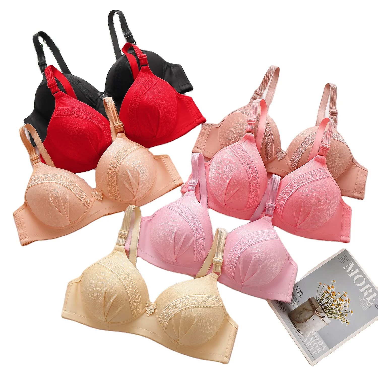 Комплект нижнего белья из прозрачного сетчатого бюстгальтера и трусиков