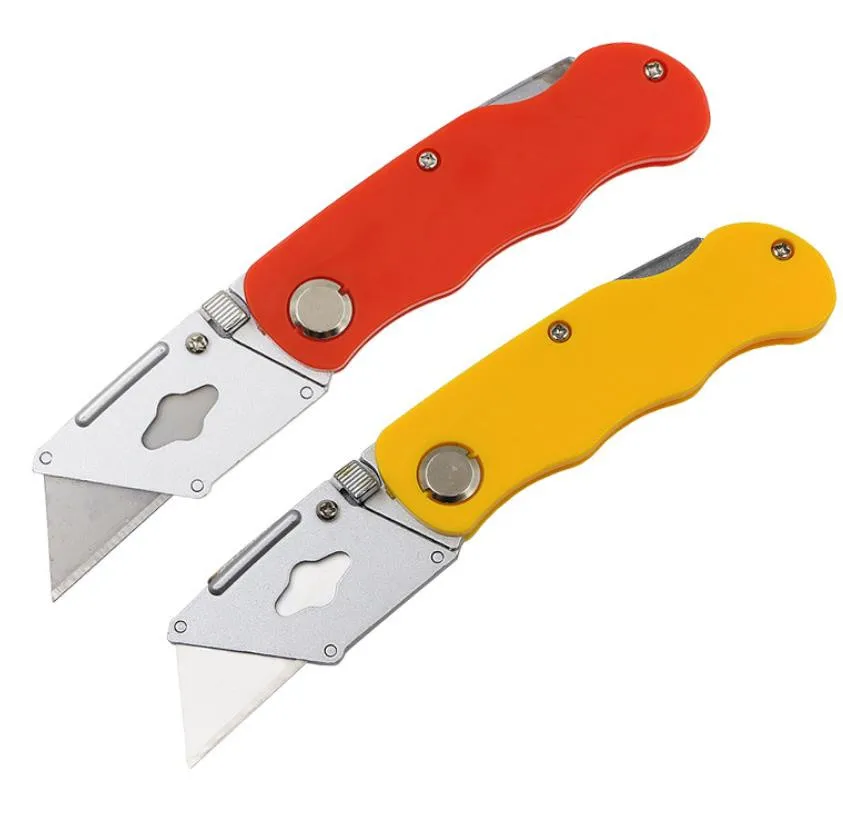 folding plastic handle paper round knife cutter