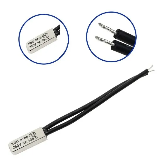 DuoPu Customized 250V 5A KSD9700 Temperature Control Switch Normally Opened Thermal Switch Thermostat Thermal Protector
