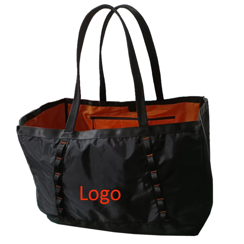 XL Large Capacity Reusable Shopping Beach Storage Smell Proof Zipper Pocket Camping Park Weekender Shoulder Bags Nylon Tote Bag