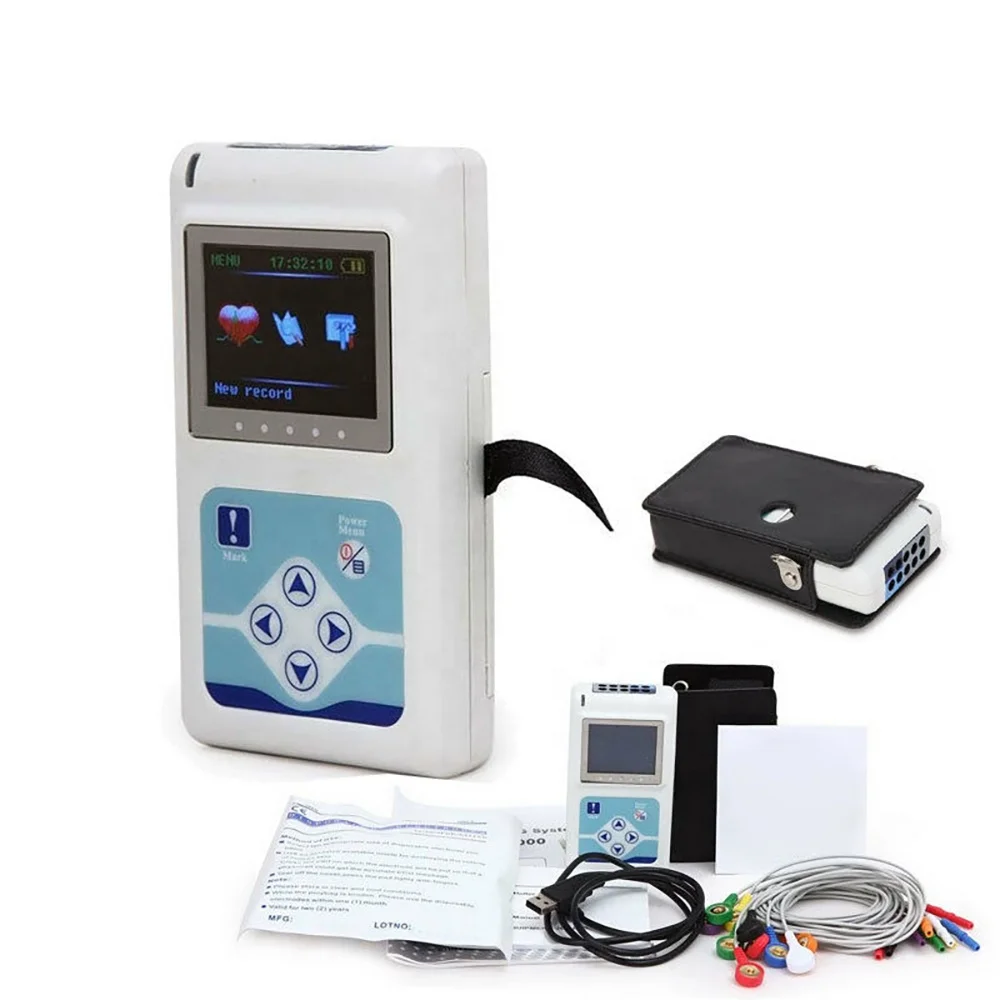 Digital 24 Hour 12 Lead Dynamic ECG Machine  Holter ECG System