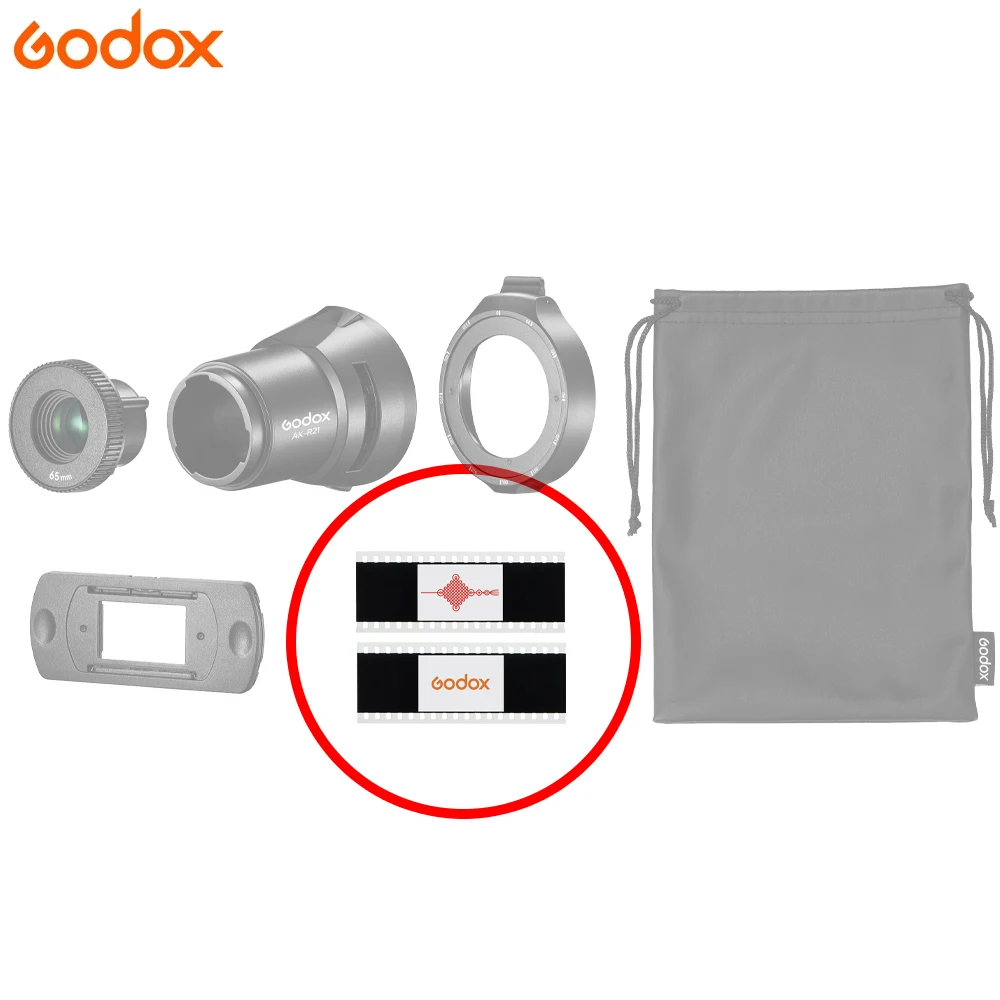Godox AK-R21 Flash accessories AK-S Projection Attachment Lens Round Head Fresnel Head Slide Only color chips