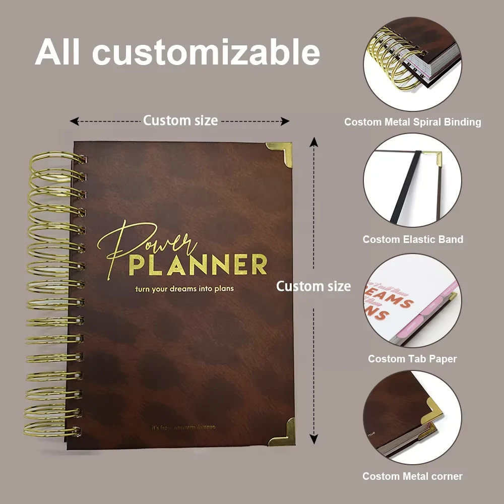 Uptodate Hardcover Mindfulness Motivation Self Care Manifestation Journal Inspire planner custom printing