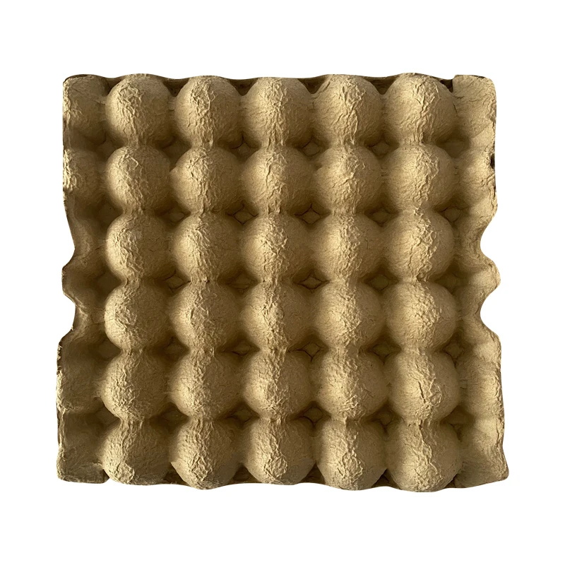 30 Cell Brown Paper Pulp Egg Tray Carton Flat Cartons Bulk Holds 30 Eggs Pulp Fiber Egg Crates for Chicken Farm Storage