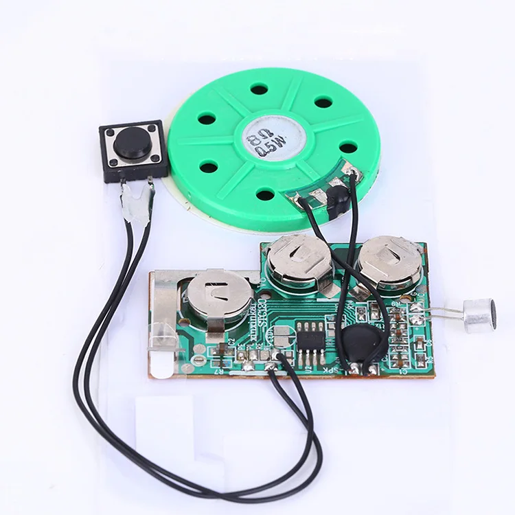 Push button recordable sound module mini voice recorder chip greeting card sound chip
