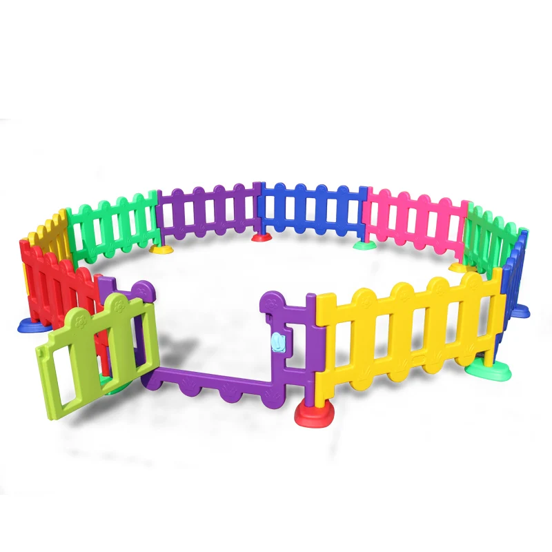 Colorful daycare activity center kids indoor plastic fence safe plastic fence home toddler plastic play fence