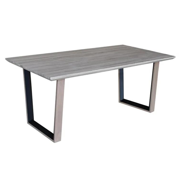 
 Домашняя мебель, новый современный дизайн, большой размер, верхняя часть из МДФ со стальной рамой, Переводные деревянные цветные ножки, обеденный стол на продажу  