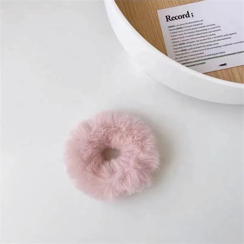Eico Autumn And Winter Colorful Plush Hair Loop New Hair Rope South Korea Simple Headwear