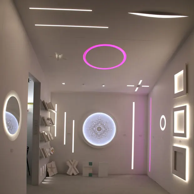 Fast Delivery Soft silicone D600mm circular Recessed ceiling flex led neon profile