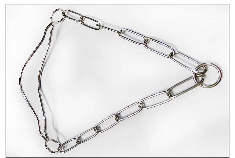 Customized Factory 2024 Dog Training Collar Stainless Steel Dog Training Chain Collar U-shaped Stimulation Control/Head-up chain