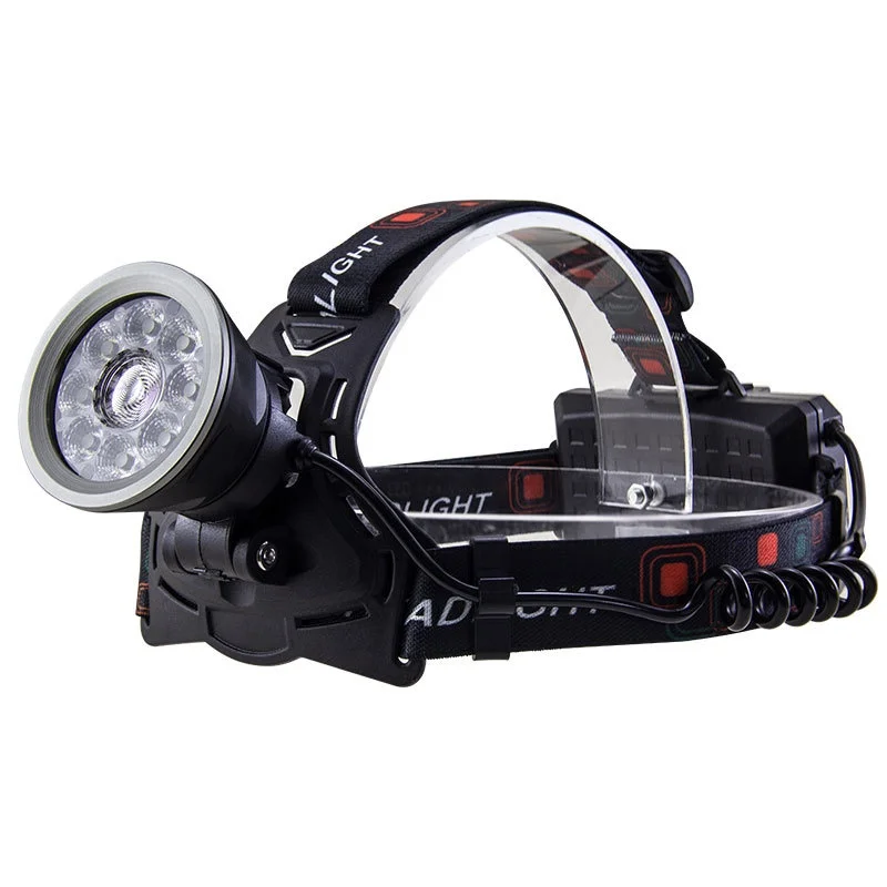 Strong Light Outdoor Camping Tent Lamp Head Wearable Aluminum Alloy Focus Flashlight Fishing Mining Headlamp