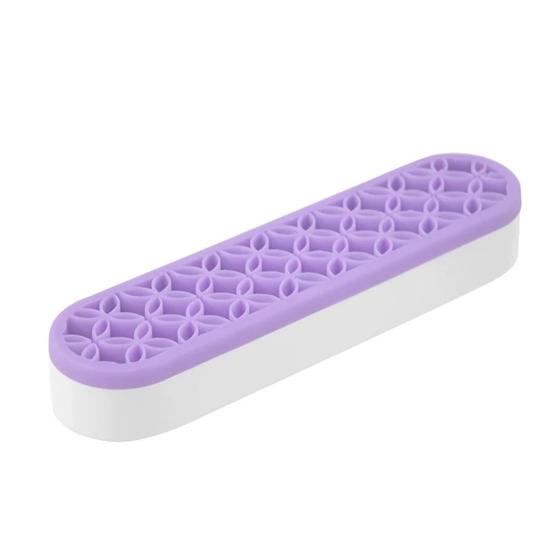 Custom Logo Silicone Brush Holder Washable Brush Organizer Cosmetic Rack Storage Holders Pen Holder for Organizer