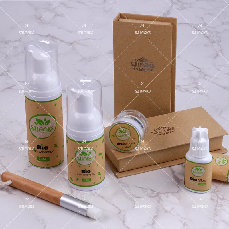 Individual Russian Volume Lashes Extension Adhesive Organic Clear and Black Eyelash Extension Bio Glue Eco Friendly Packaging