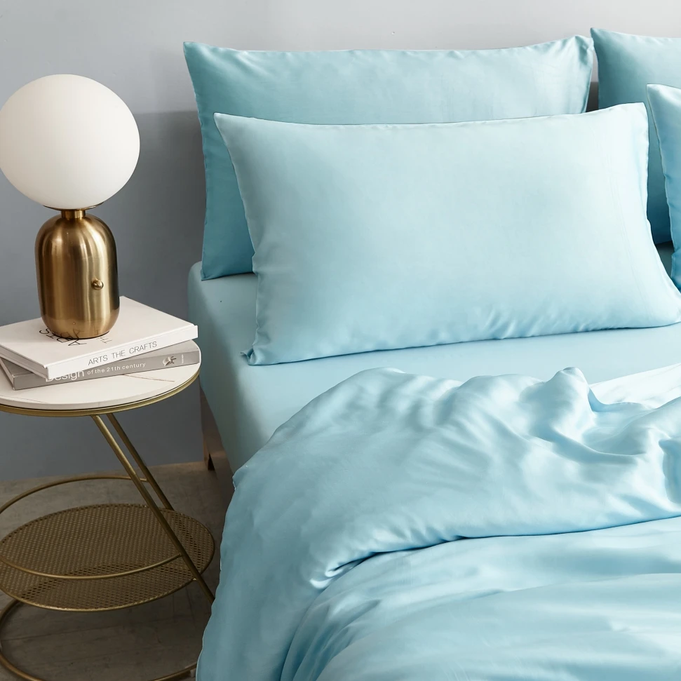 Роскошный дом 100% Бамбуковая ткань Королевский размер белые пододеяльники