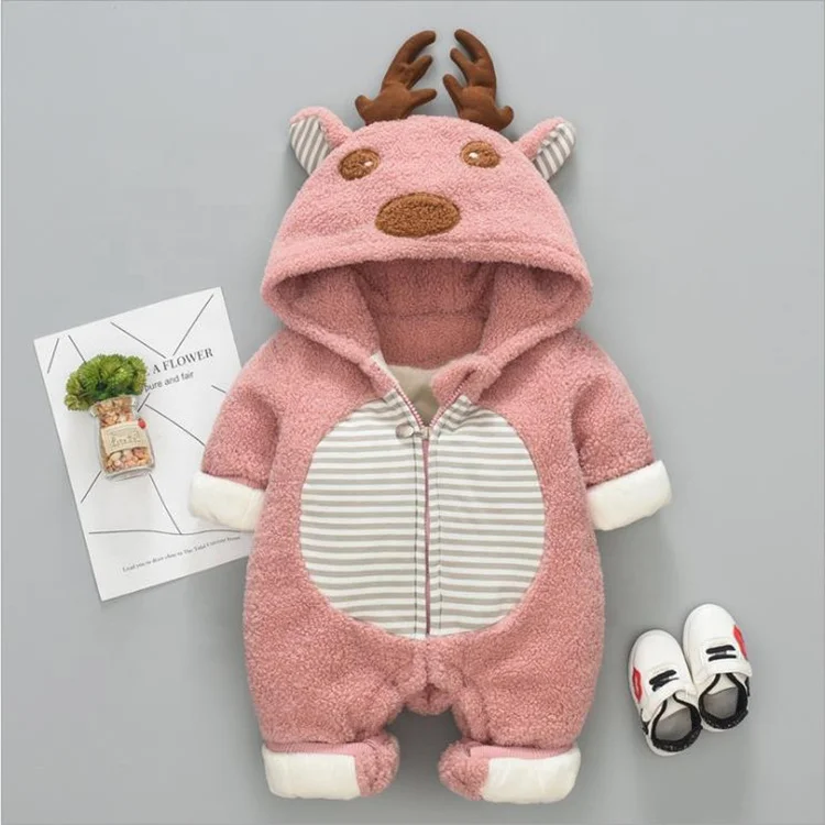 Baby autumn and winter clothing plus velvet thickening climbing clothes