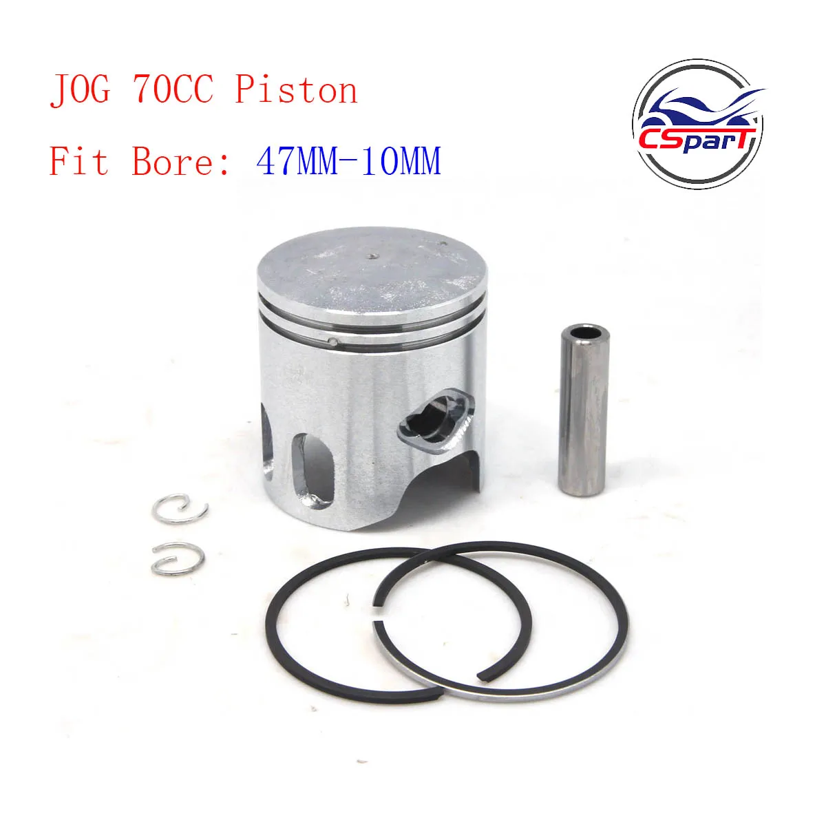 Performance 47MM 10MM Piston Ring Kit 2 Stroke 70CC JOG MINARELLI 1P40QMB ATV Go Kart Parts