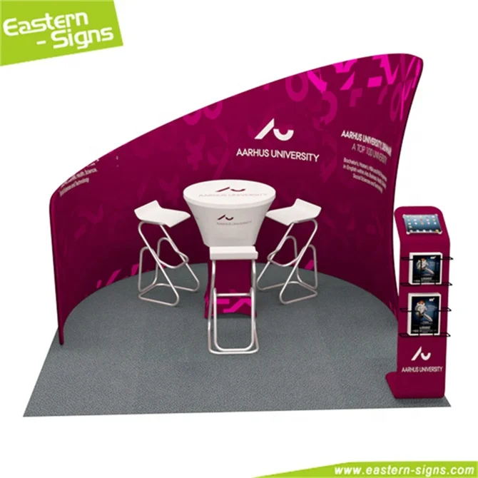 Easily install modular aluminum fabric 3x3 size trade show custom exhibition booth for display