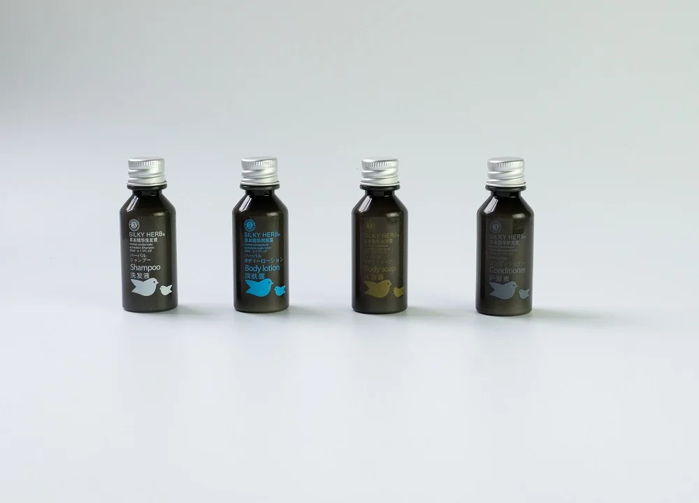 Wholesale luxury clear plastic cosmetic body lotion bottles hotel square round shape empty shampoo bottle for hotel