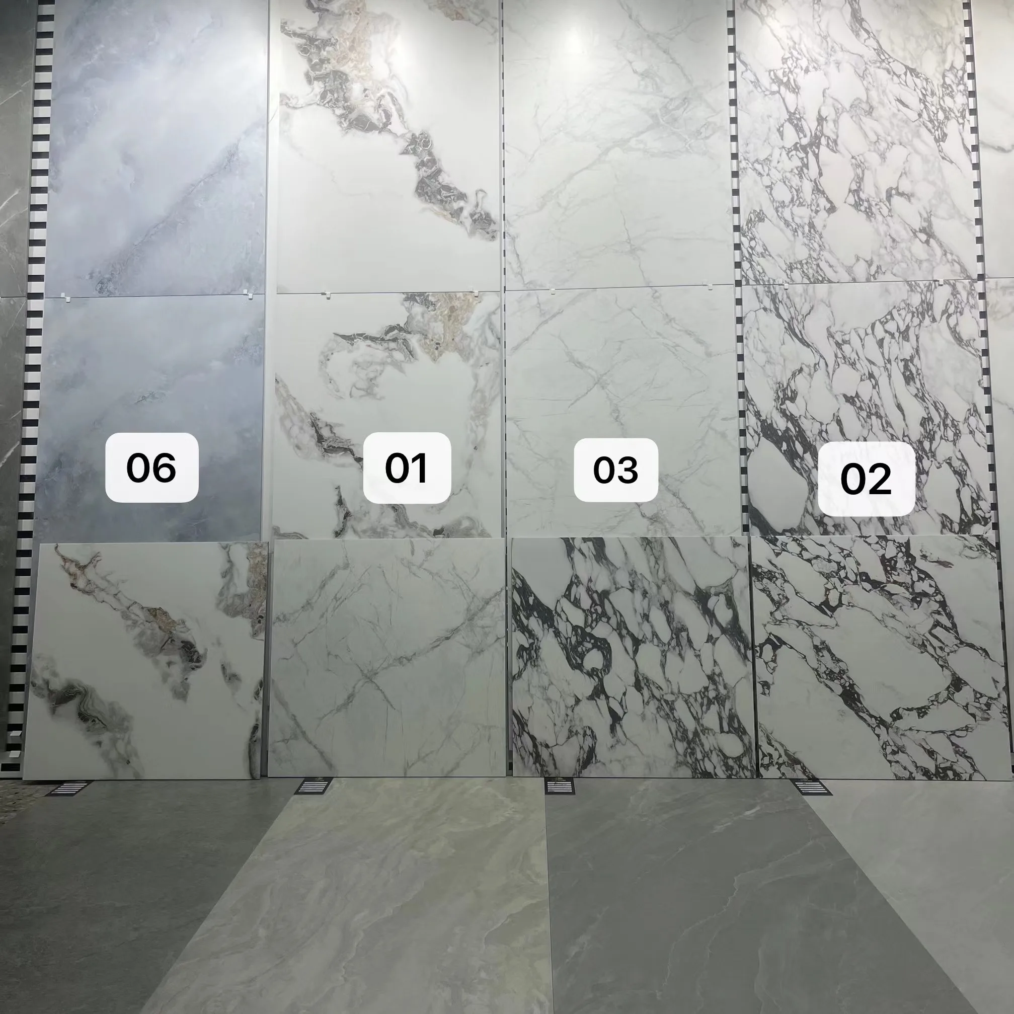 Hot Sale 600x600 Carrara White Velvet surface  Porcelain Floor Tiles For Floor Standard White Marble Ceramic Tiles