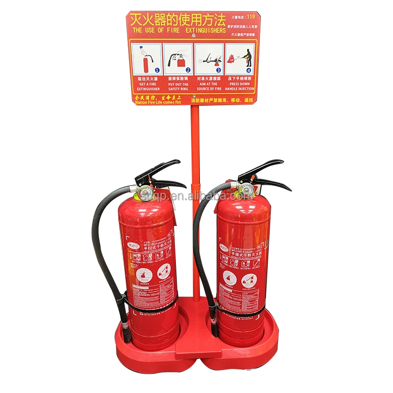 S016 Plastic Red Fire Extinguisher Stand Base