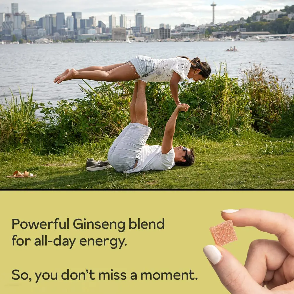 Organic Herbal Extract Health Maintenance Energy Support Gummies For Adults with Ginseng Goji Extracts