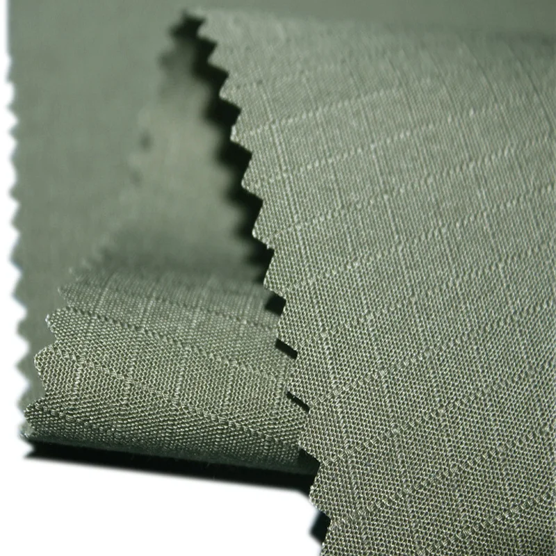 Olive Green 192gsm   Poly CottonTC65/35  Ripstop Fabric