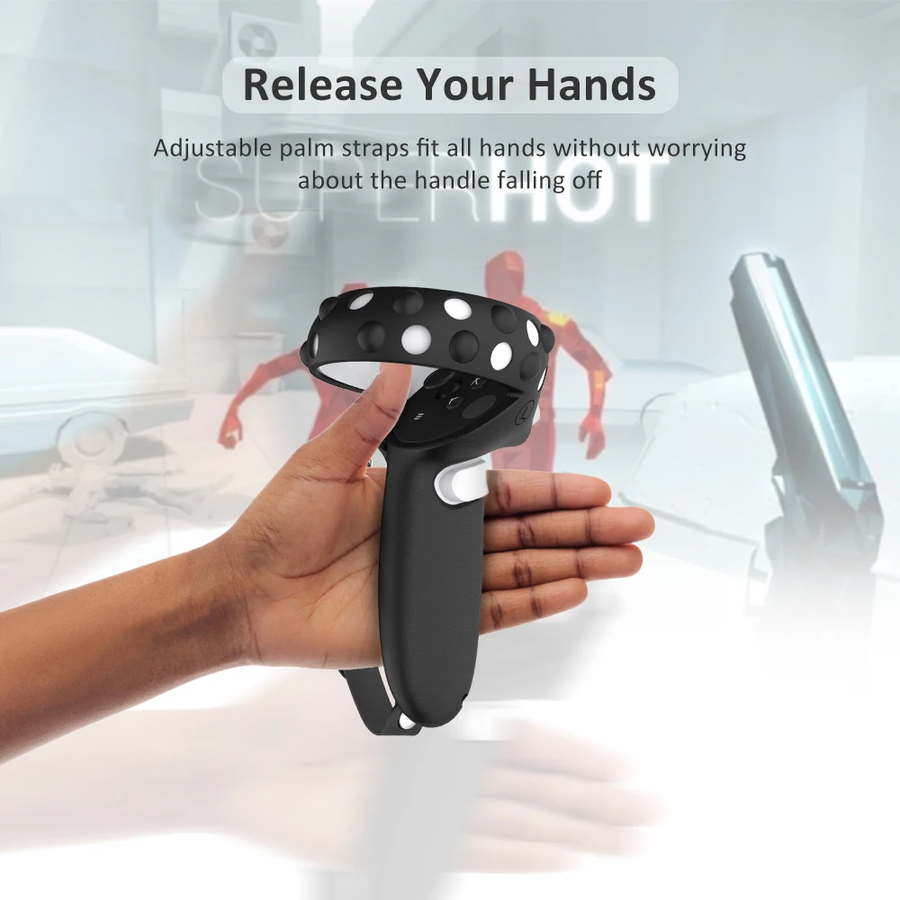 Удлиненная крышка контроллера с заменяемым отверстием аккумулятора для Oculus Quest 2 VR